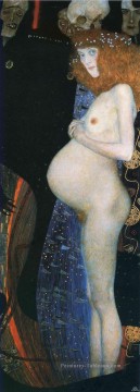 J’espère que Gustav Klimt Nu impressionniste Peinture à l'huile